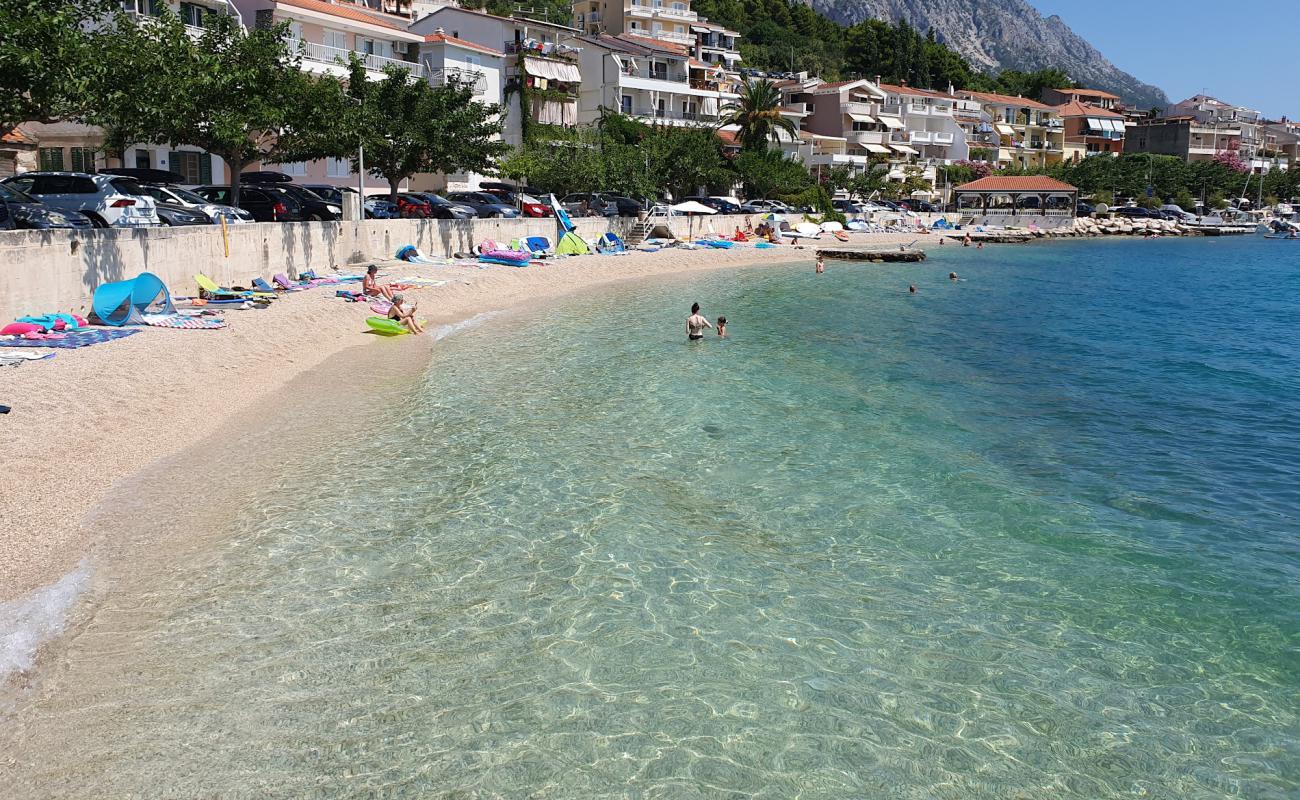 Photo of Beach Caklje with light fine pebble surface