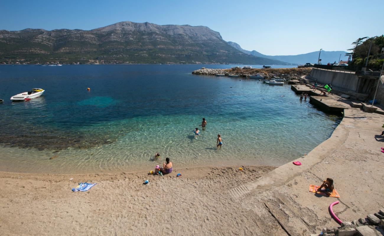 Photo of Beach Medvinjak with light fine pebble surface