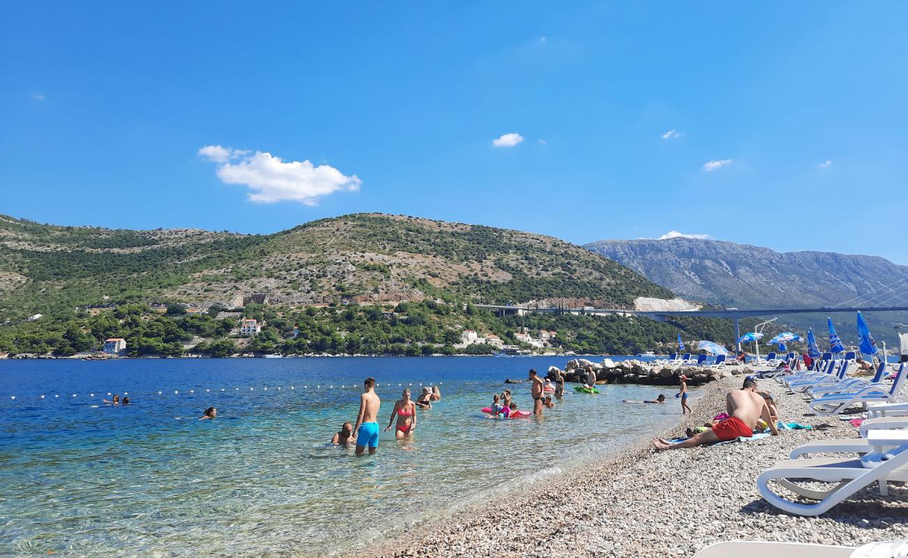 Photo of Mandrac Beach with gray pebble surface