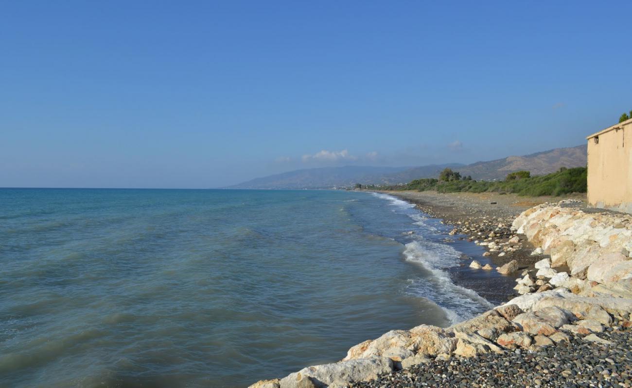 Photo of Mavralis beach with light sand &  pebble surface