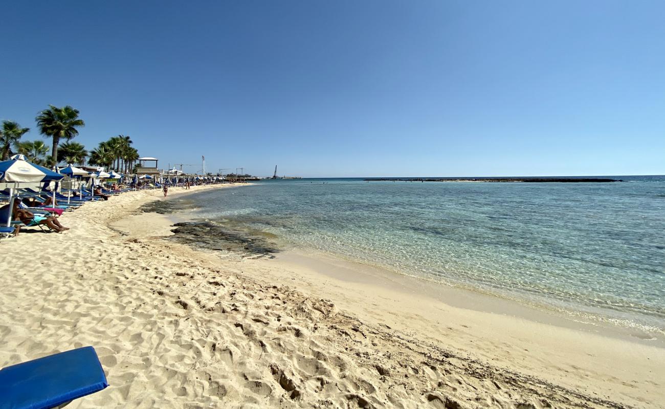 Photo of Ayia Thekla beach with bright fine sand surface