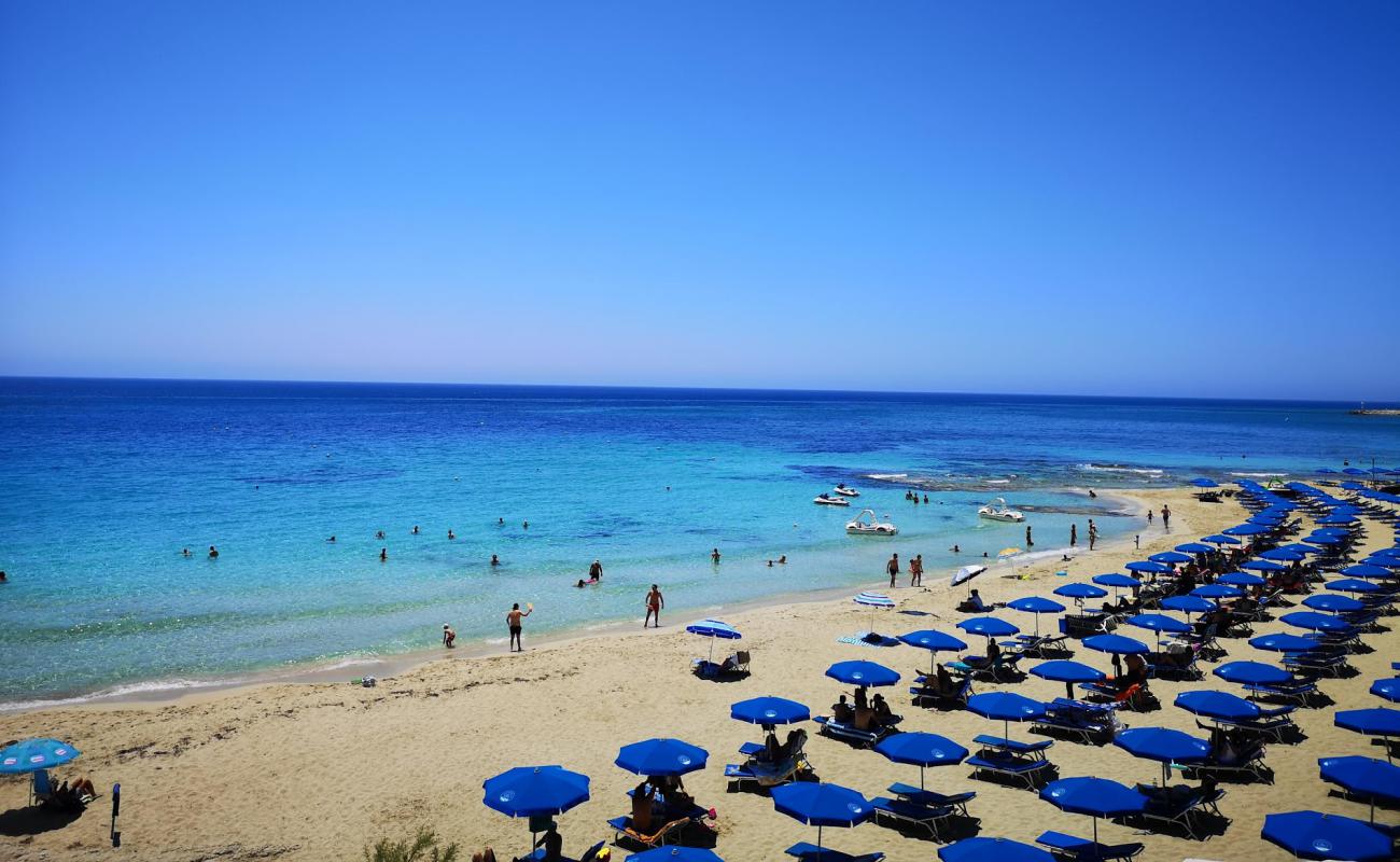 Photo of Glyki Nero beach with bright fine sand surface