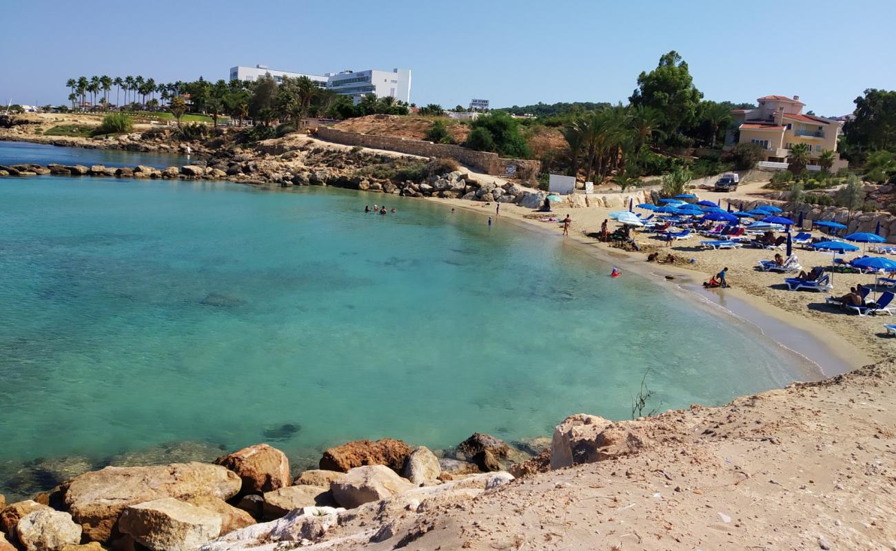 Photo of Vyzakia beach with bright fine sand surface