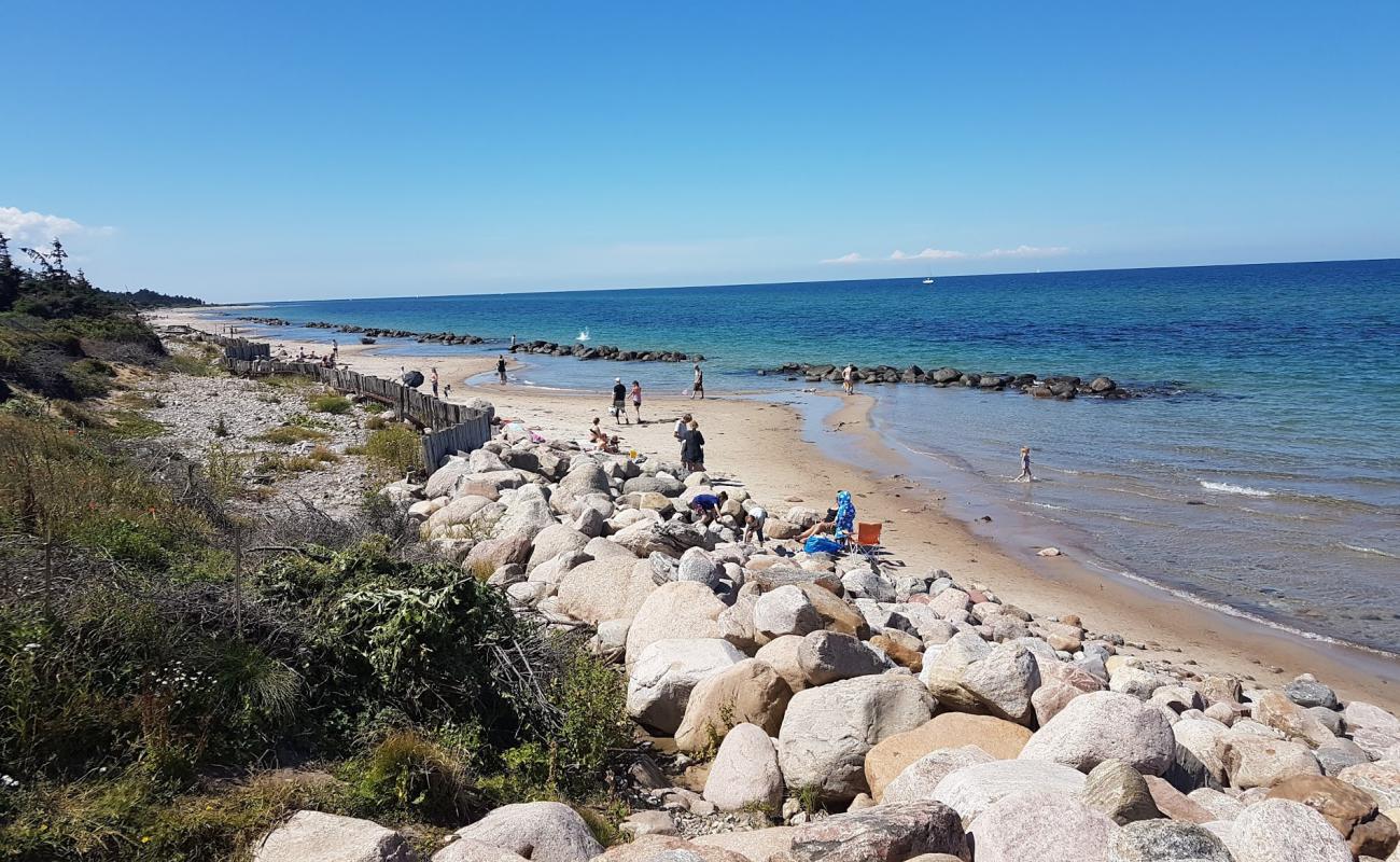 Photo of Tinkerup Beach with light sand &  pebble surface