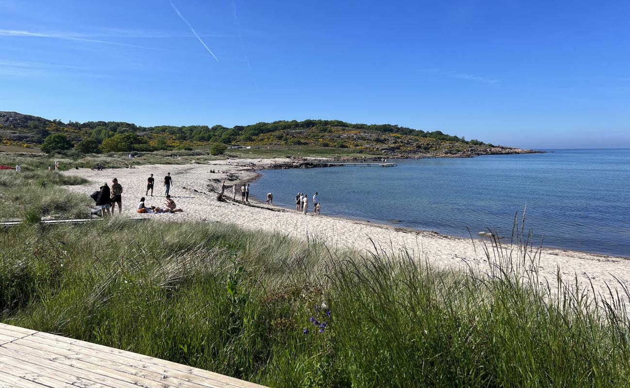 Photo of Sandvig Strand Bornholm with bright sand surface