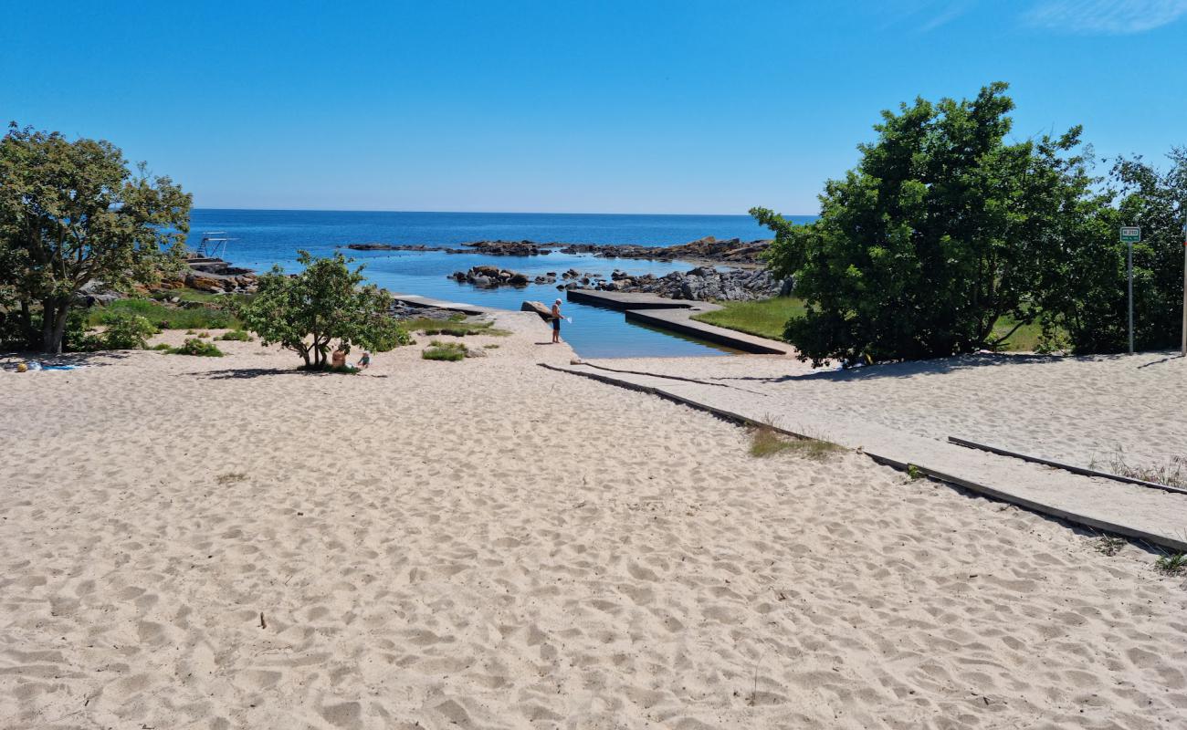 Photo of Svaneke Gamle Fyr Beach with bright sand surface