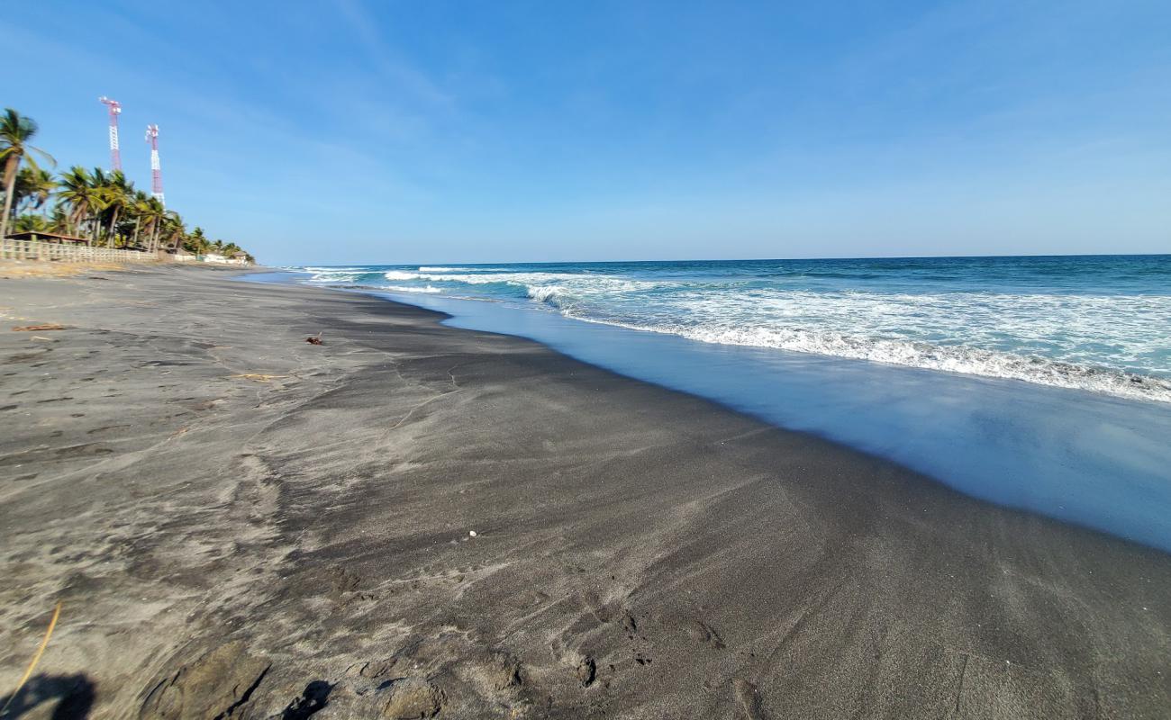 Photo of Amatecampo beach with gray sand surface