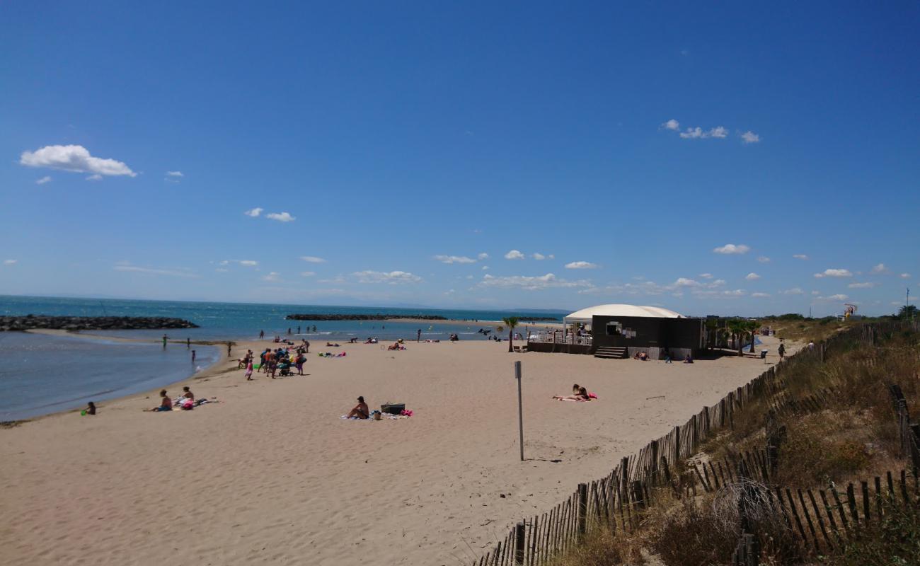 Photo of Vias beach with bright sand surface