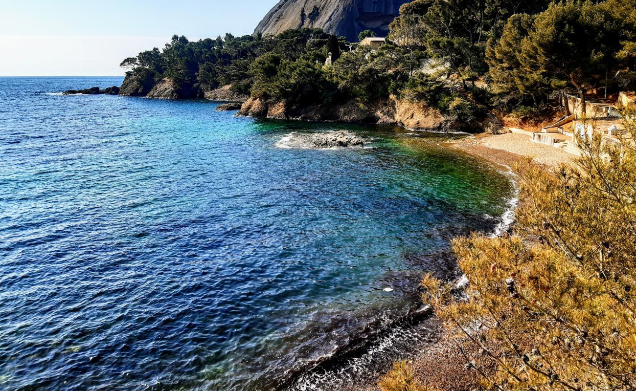 Photo of Calanque de Mugel with brown pebble surface