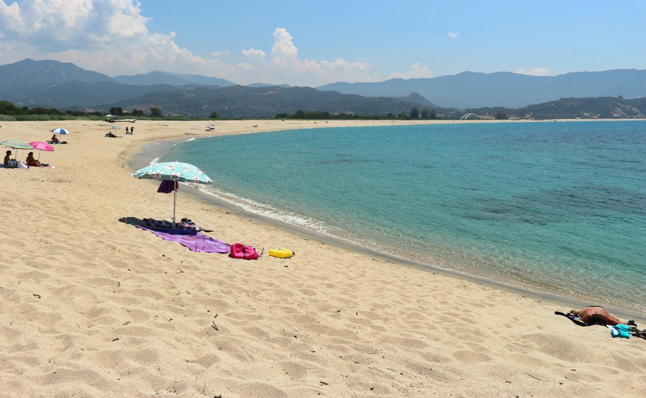 Photo of Sagone beach with bright fine sand surface