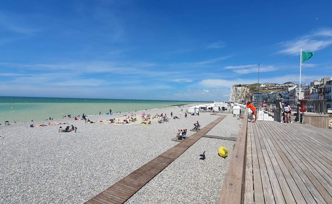 Photo of Plage de Mers-les-Bains with gray pebble surface