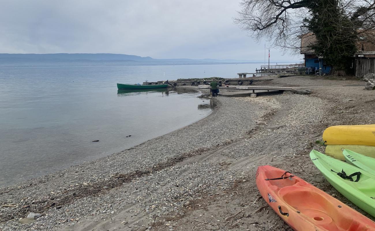 Photo of Plage de Sciez with gray fine pebble surface