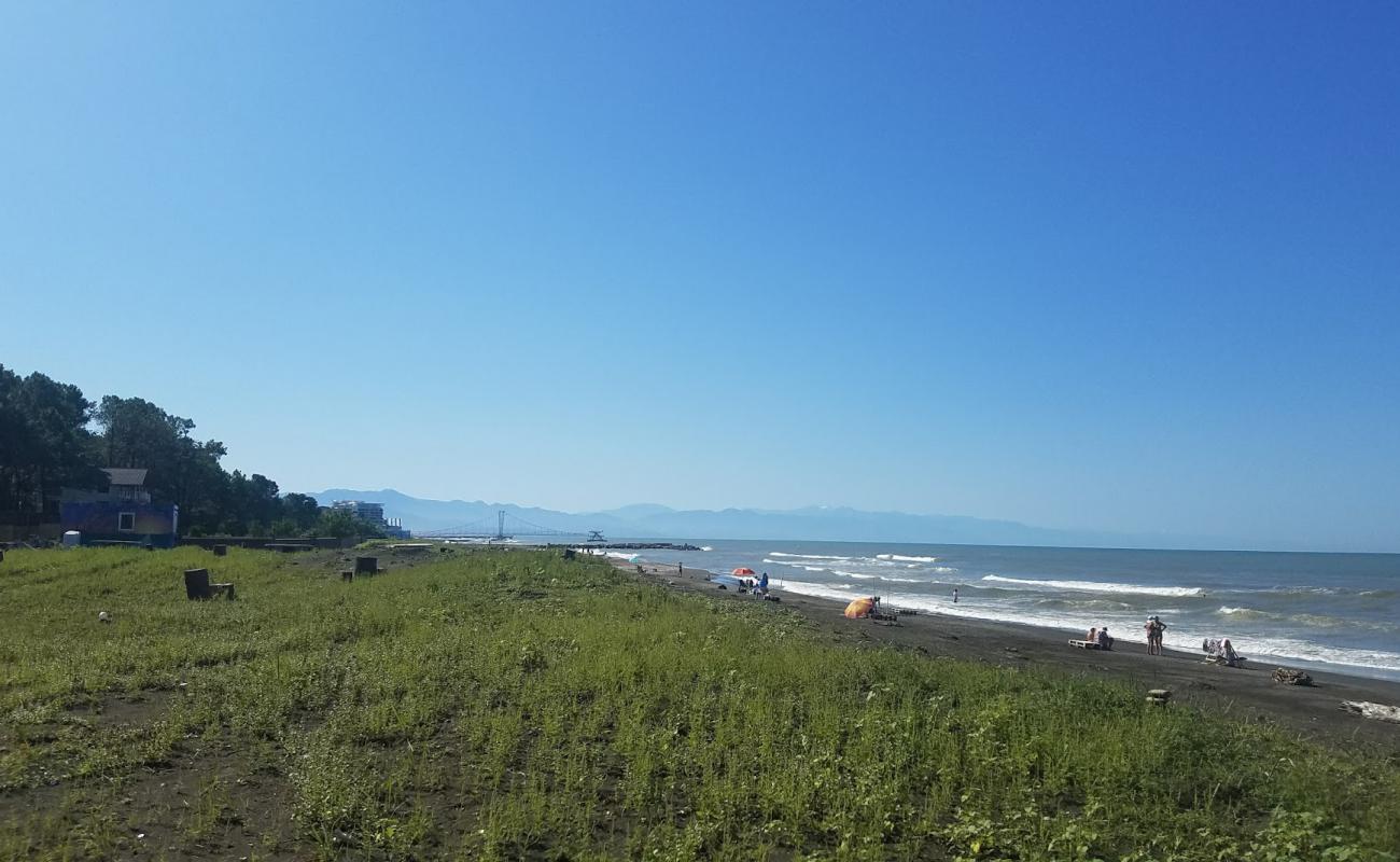 Photo of Kaprovani beach with black sand surface