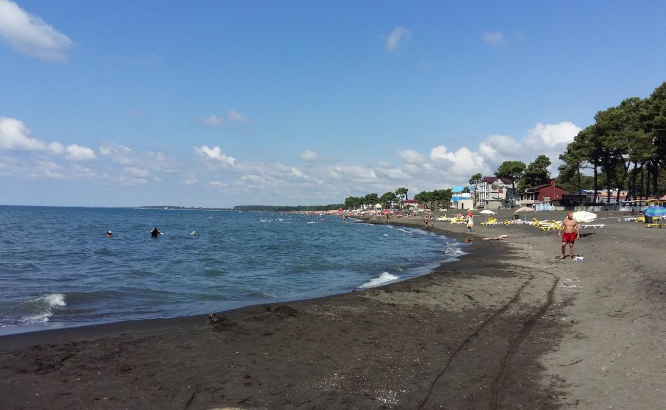 Photo of Ureki beach with black sand surface