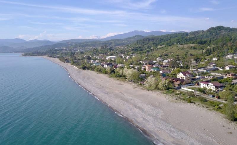 Photo of Tkhubuni beach with light sand &  pebble surface