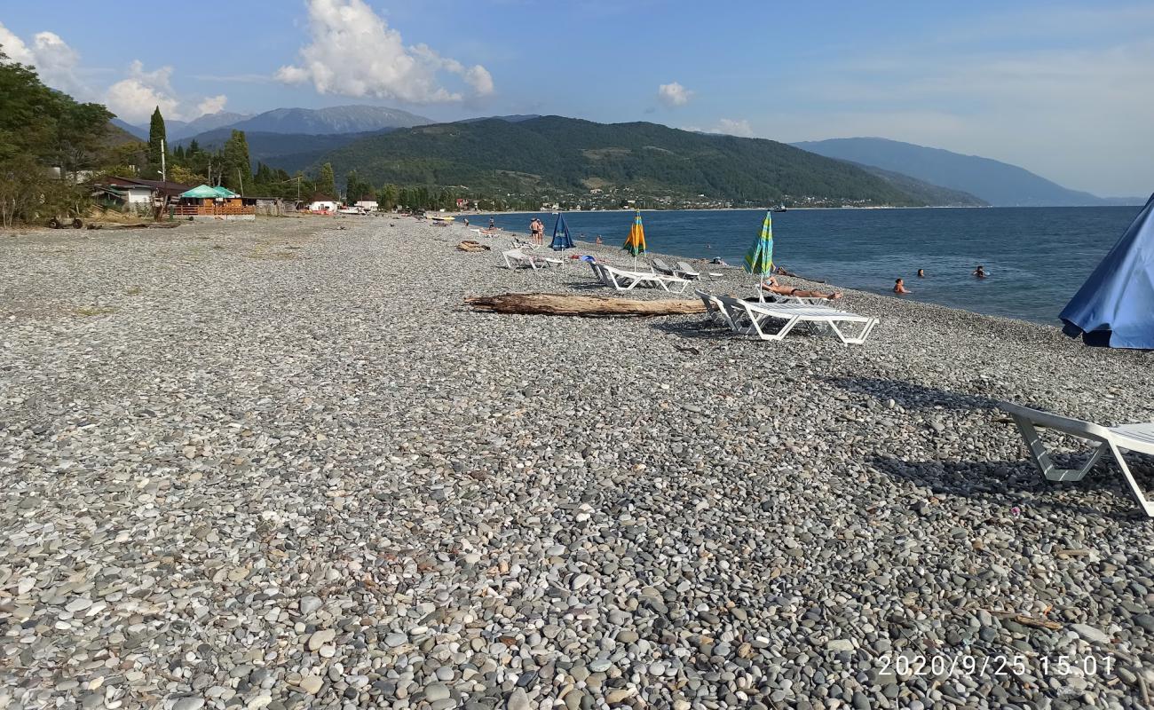 Photo of Tsandripsh beach with light pebble surface