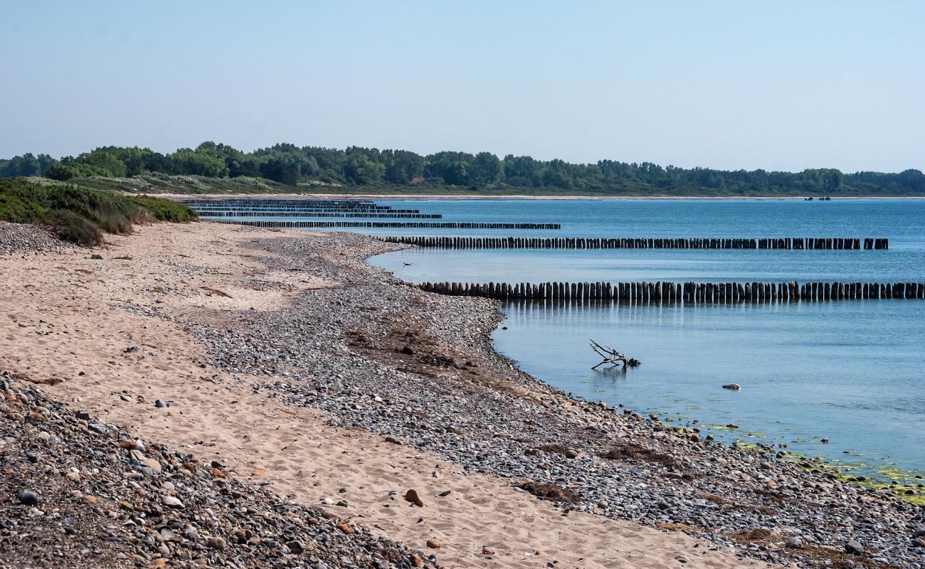 Photo of Dranske strand with bright sand & rocks surface