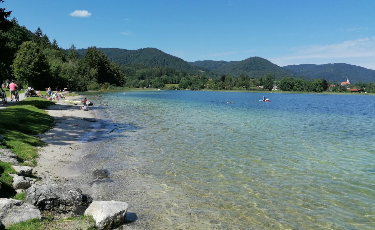 Photo of Hundestrand Rottach Egern with bright sand surface