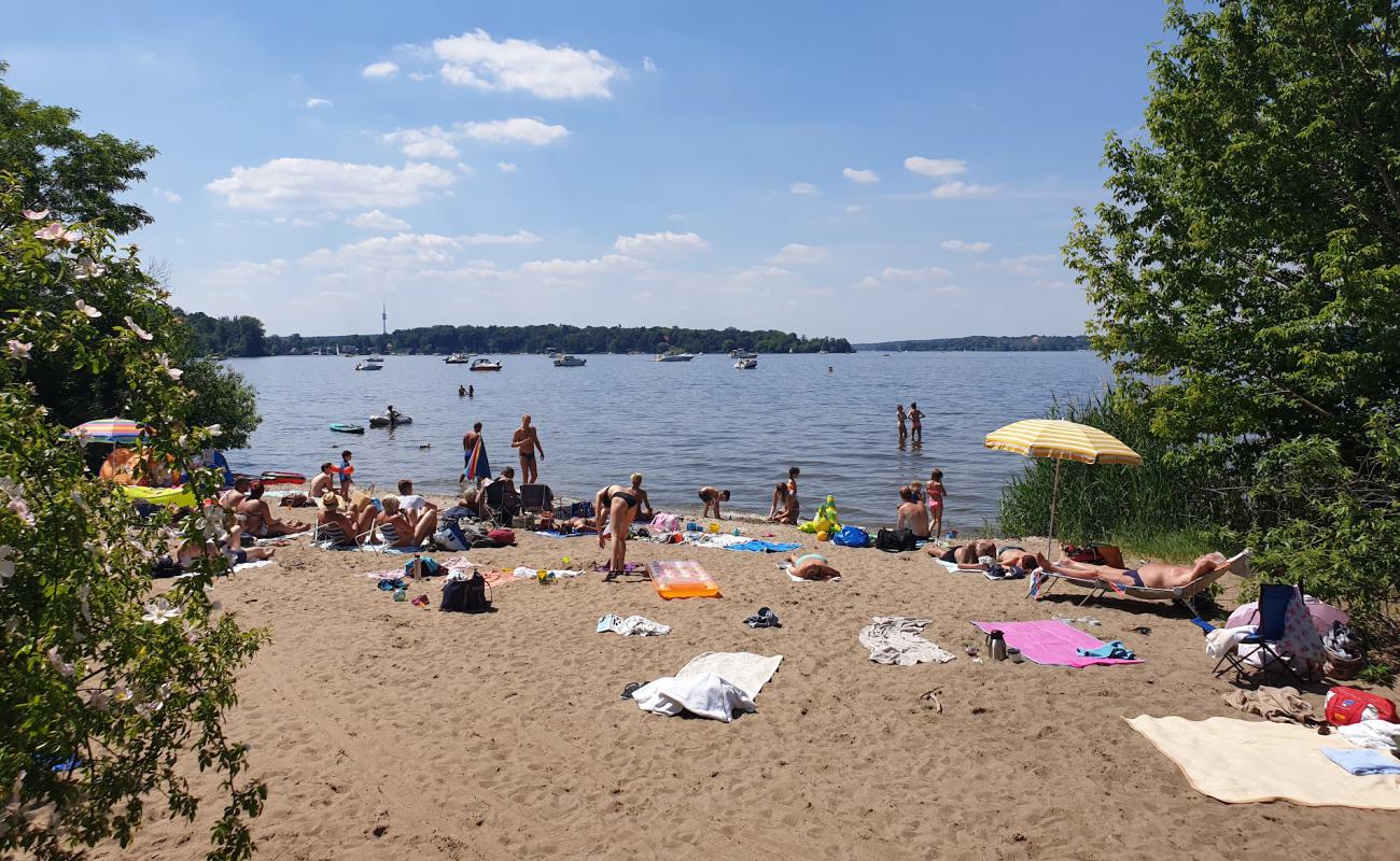 Photo of Badestelle Grosse Steinlanke with bright sand surface