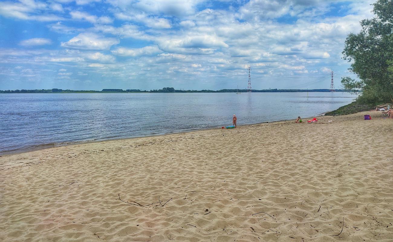 Photo of Bassenfleth strand with bright sand surface