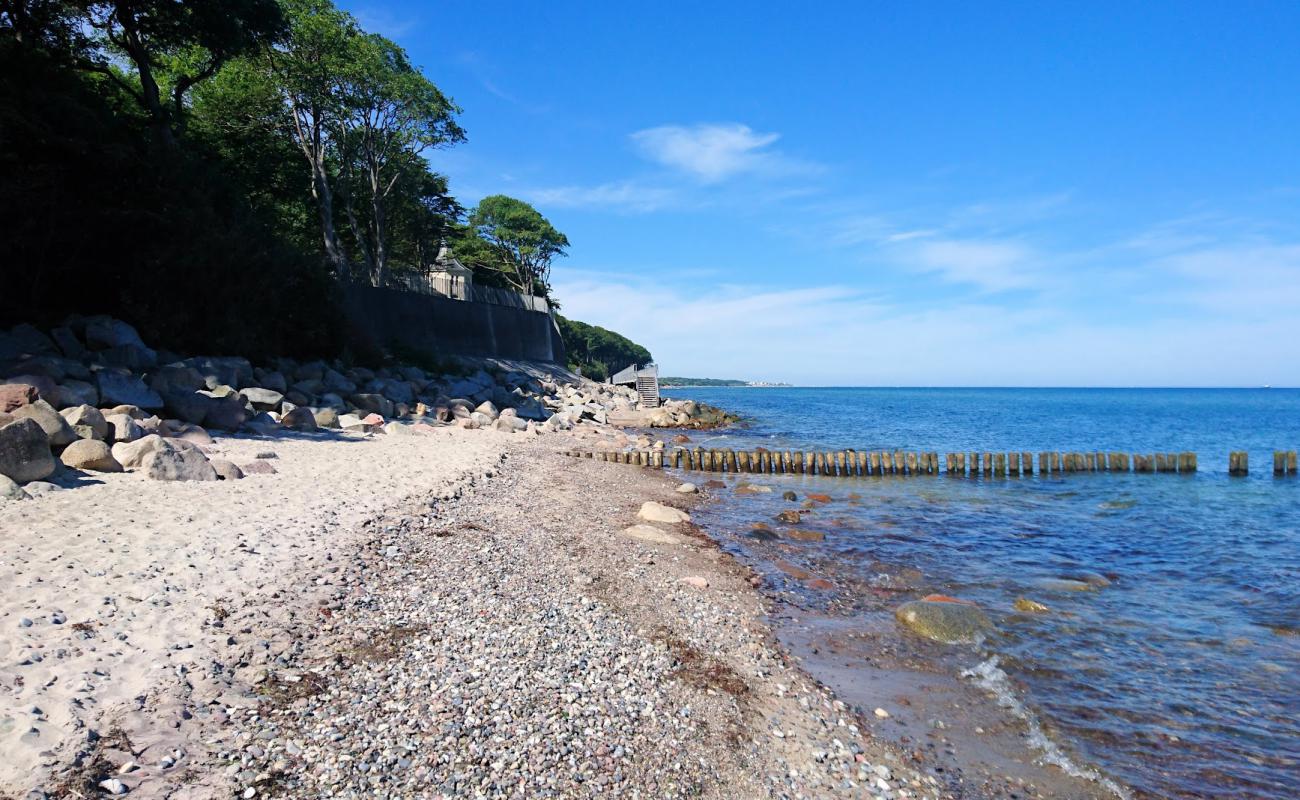 Photo of Heiligendamm strand with gray sand &  rocks surface