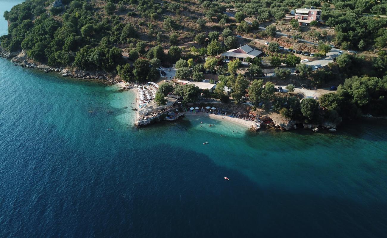 Photo of Vraxos beach with white fine pebble surface