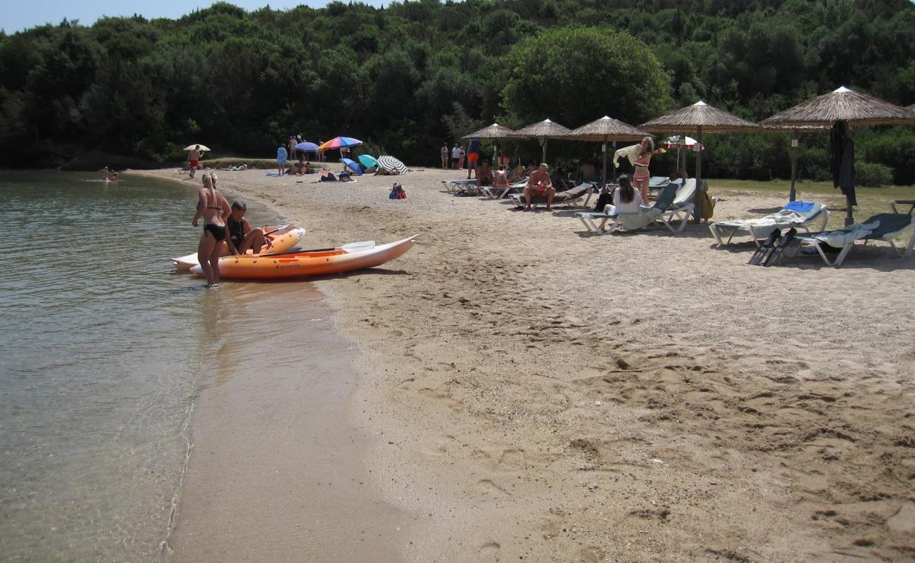 Photo of Mourtemeno with bright shell sand surface