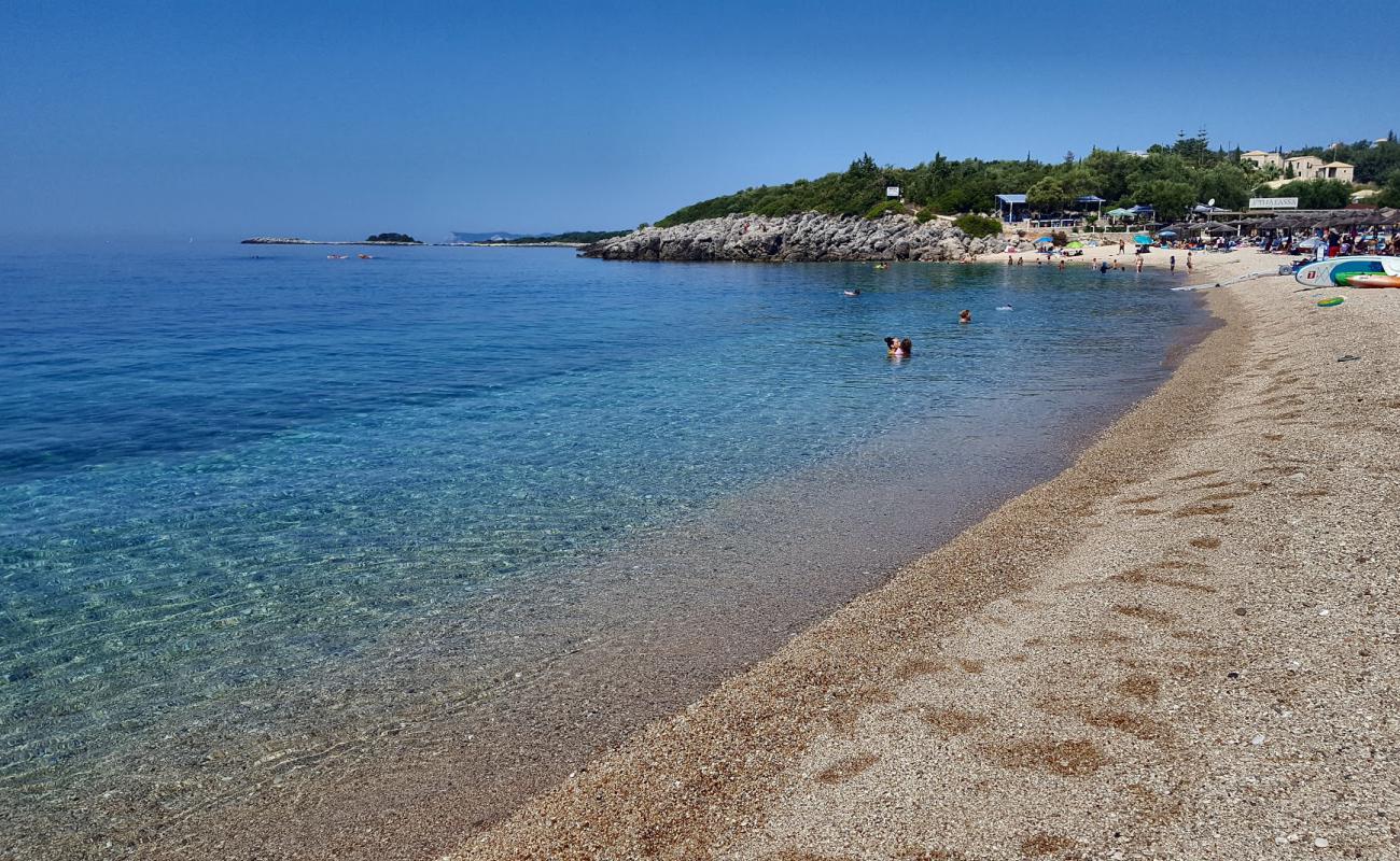 Photo of Megali Ammos beach with white sand surface