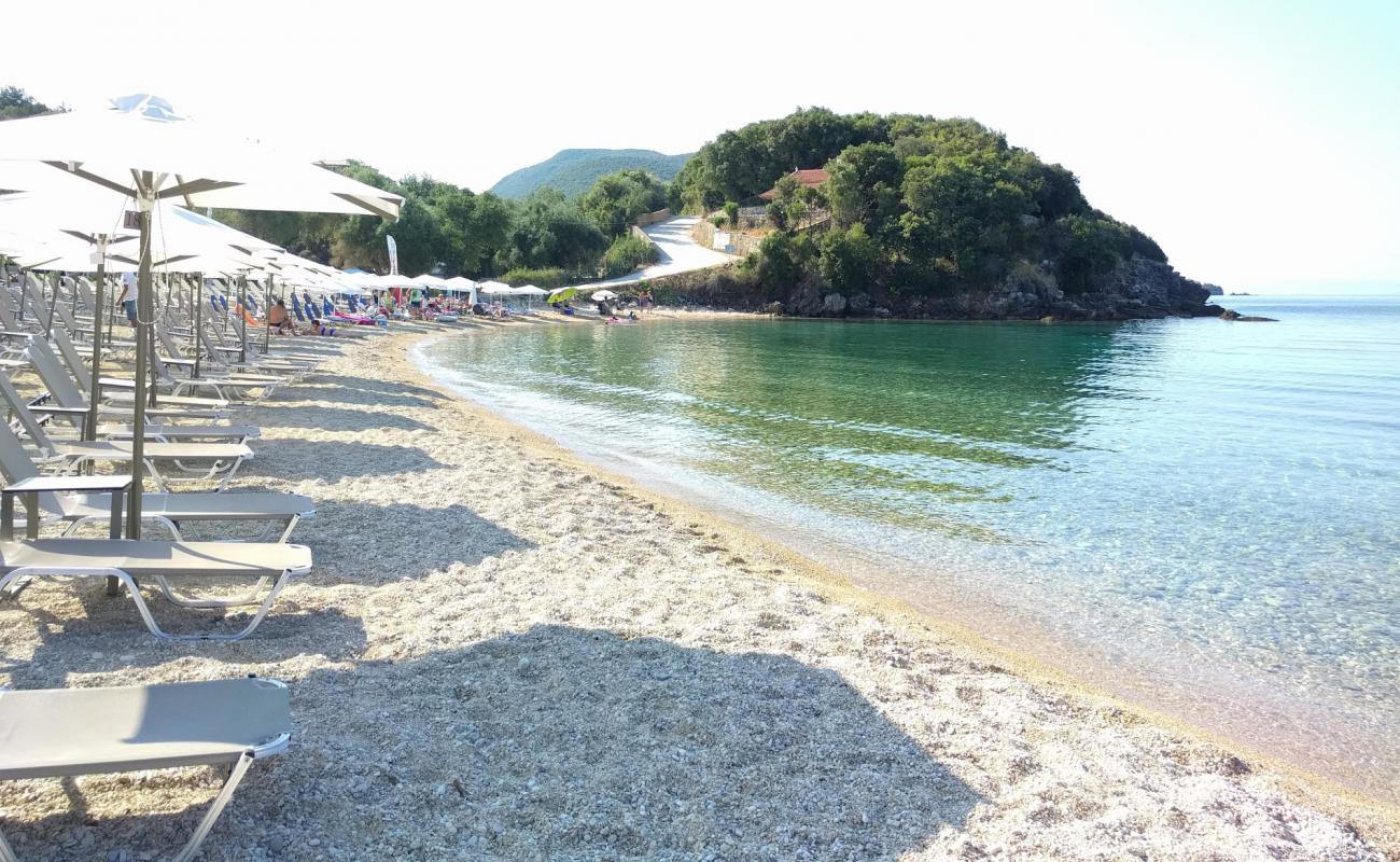 Photo of Ag. Paraskevi beach with white fine pebble surface