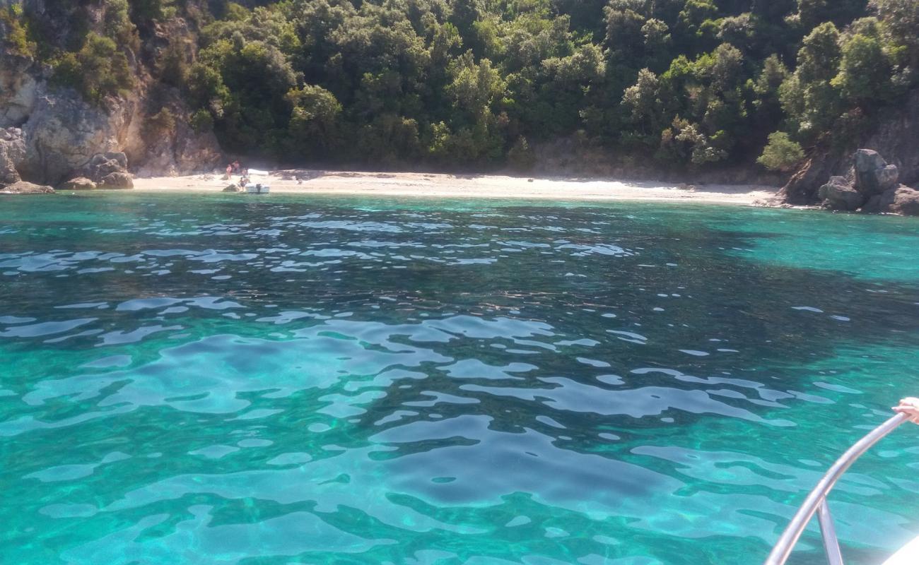 Photo of Trypa beach with white fine pebble surface