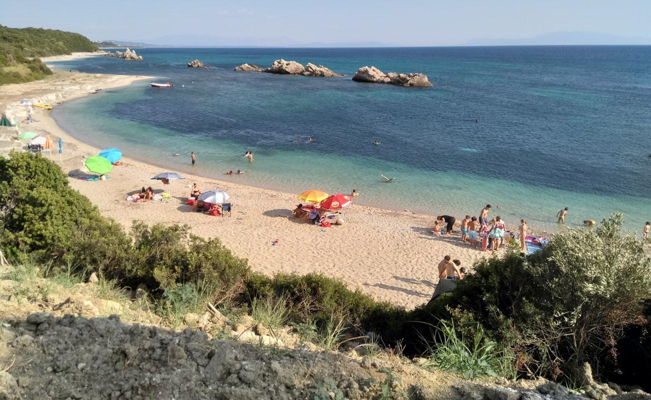 Photo of Artolithia beach with light sand &  pebble surface