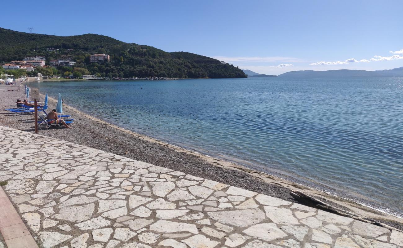 Photo of Menidi beach with gray fine pebble surface