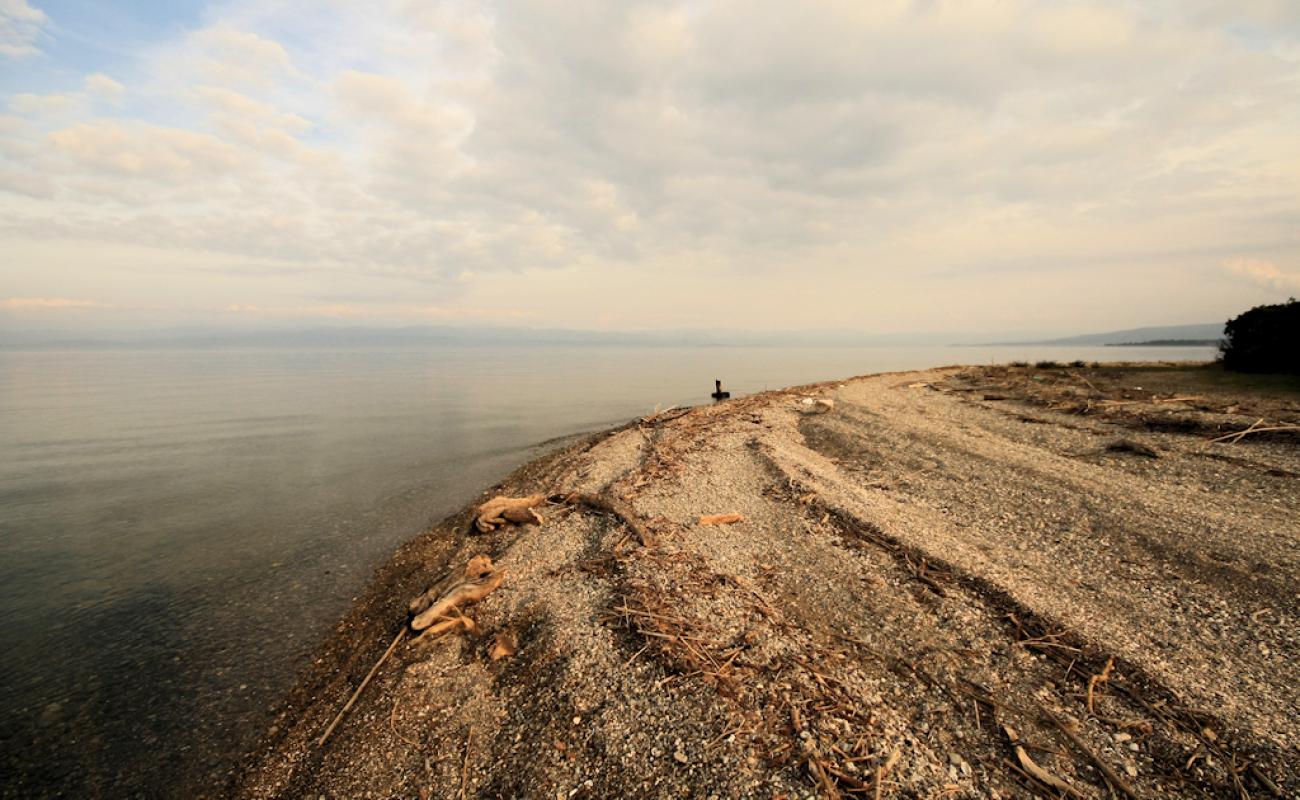 Photo of Paliampela beach with gray sand &  pebble surface