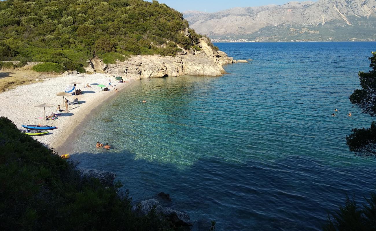 Photo of Ag. Ioannis secret beach with white fine pebble surface