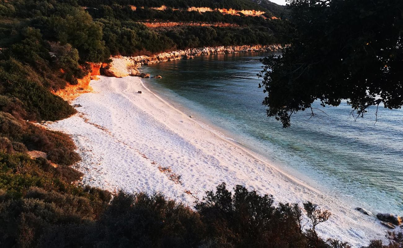 Photo of Vela sandy beach with light fine pebble surface