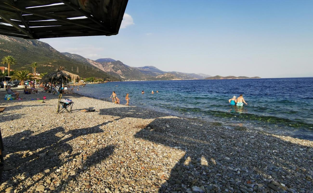 Photo of Marathias village beach with light fine pebble surface