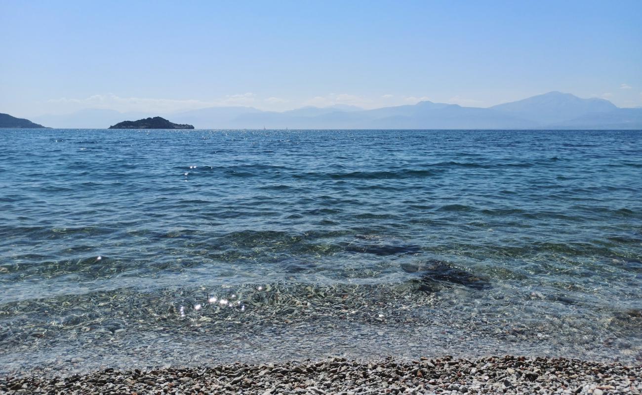 Photo of Ag. Spiridon beach with gray pebble surface