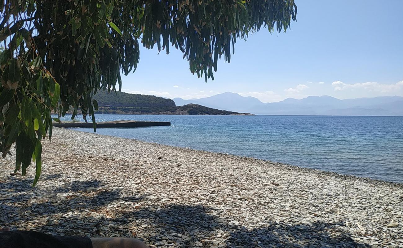 Photo of Klovinos beach with gray pebble surface