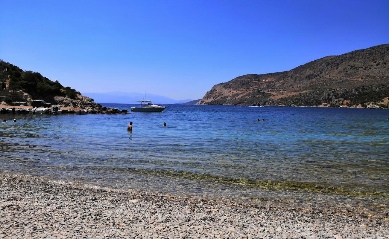 Photo of Ag. Vlasios beach with light pebble surface