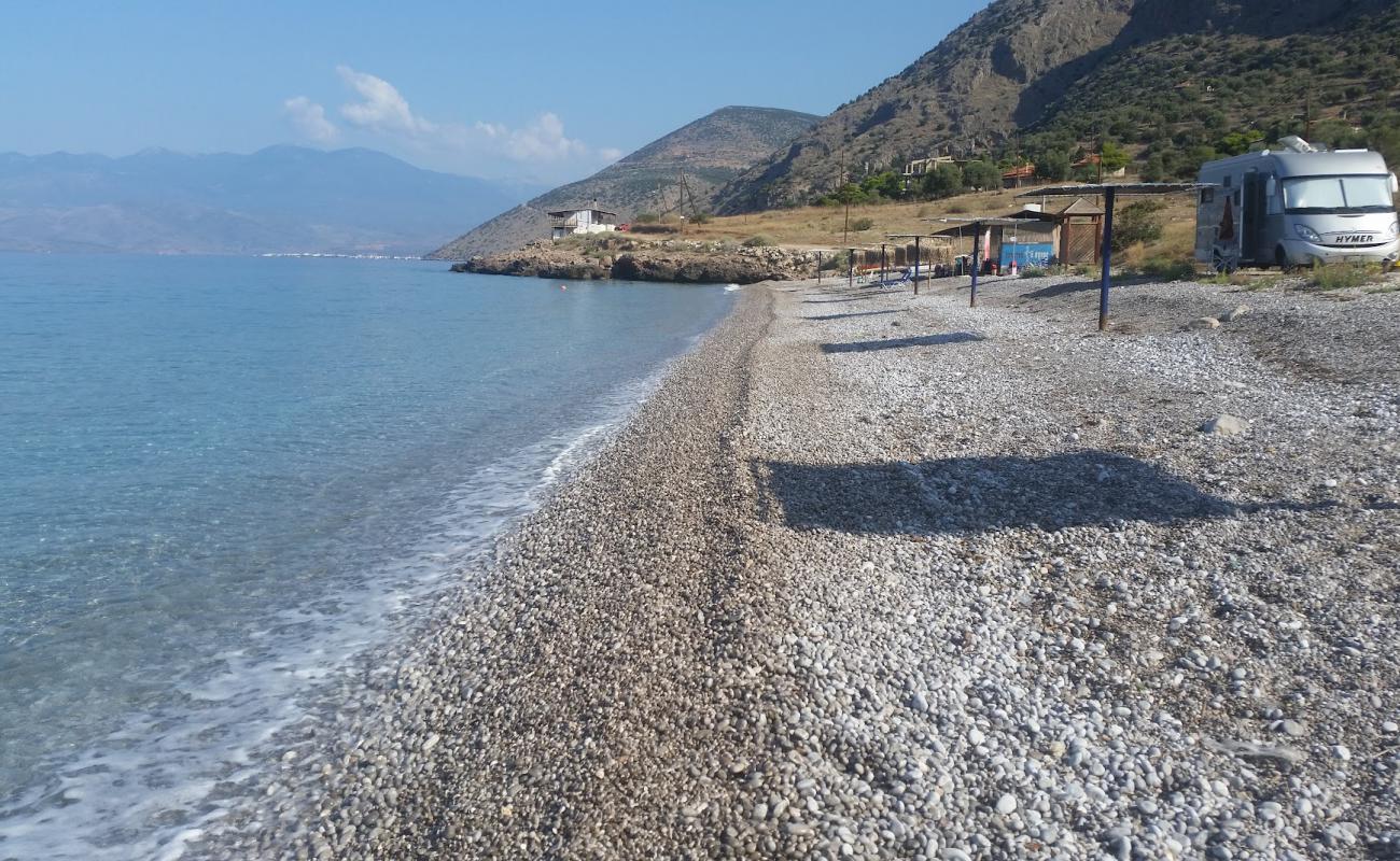 Photo of Ag. Minas beach with light fine pebble surface