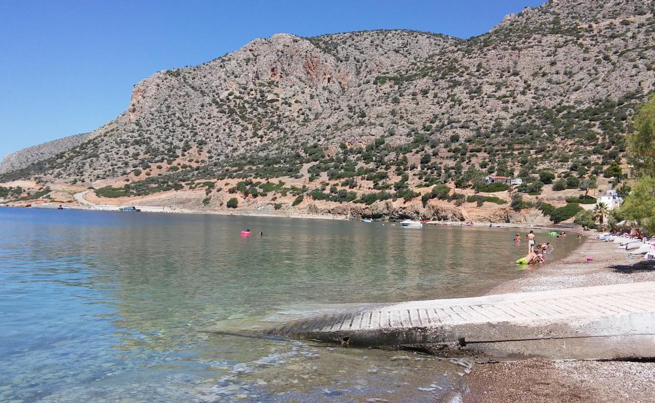 Photo of Ag. Nikolaos beach with light fine pebble surface