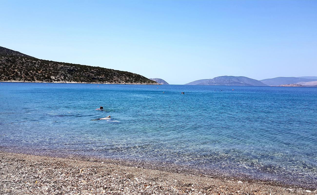 Photo of Alyki Beach with black sand & pebble surface