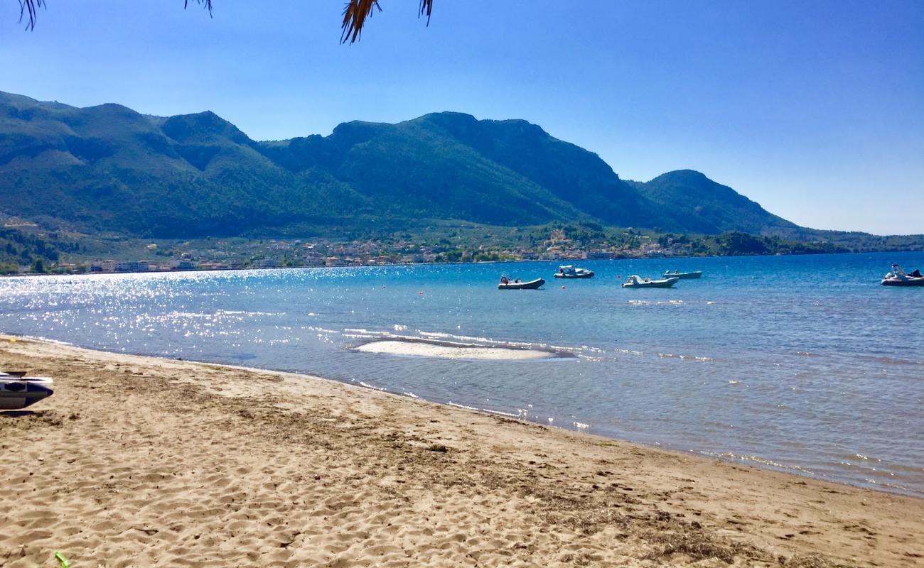 Photo of Ag. Konstantinos beach with brown sand surface