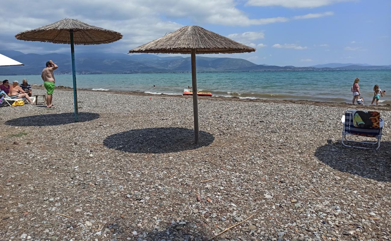 Photo of St.Seraphim beach with black sand & pebble surface