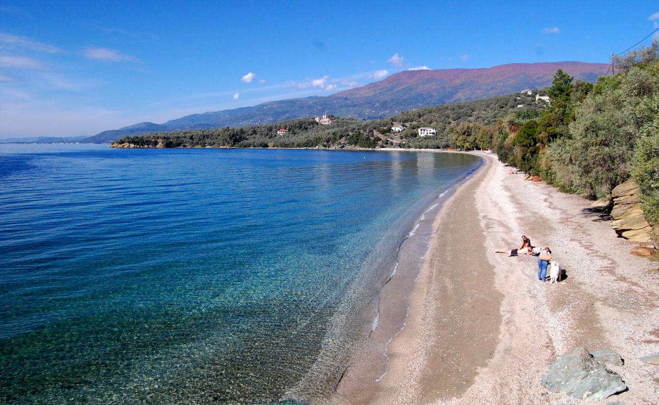 Photo of Callifteri beach with brown fine pebble surface