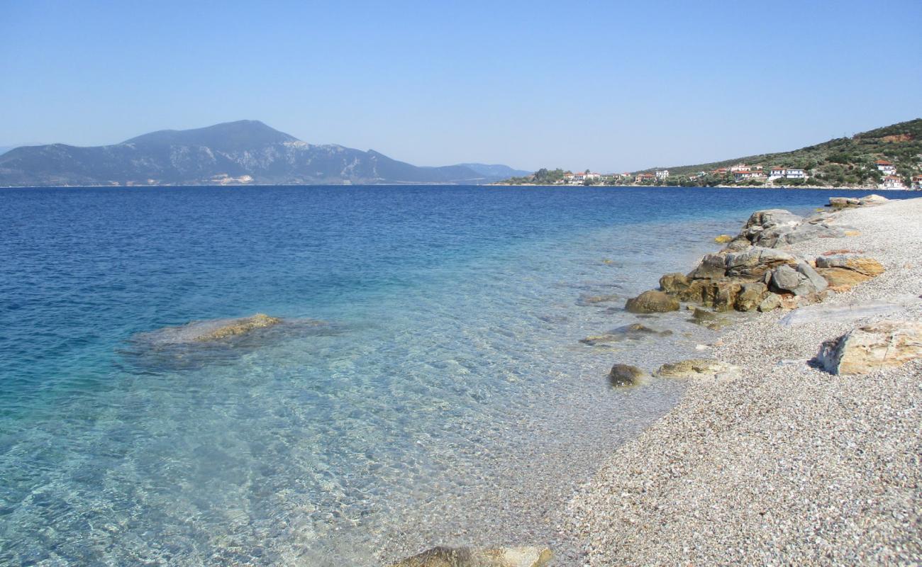 Photo of Ag.Kiriaki beach with light fine pebble surface