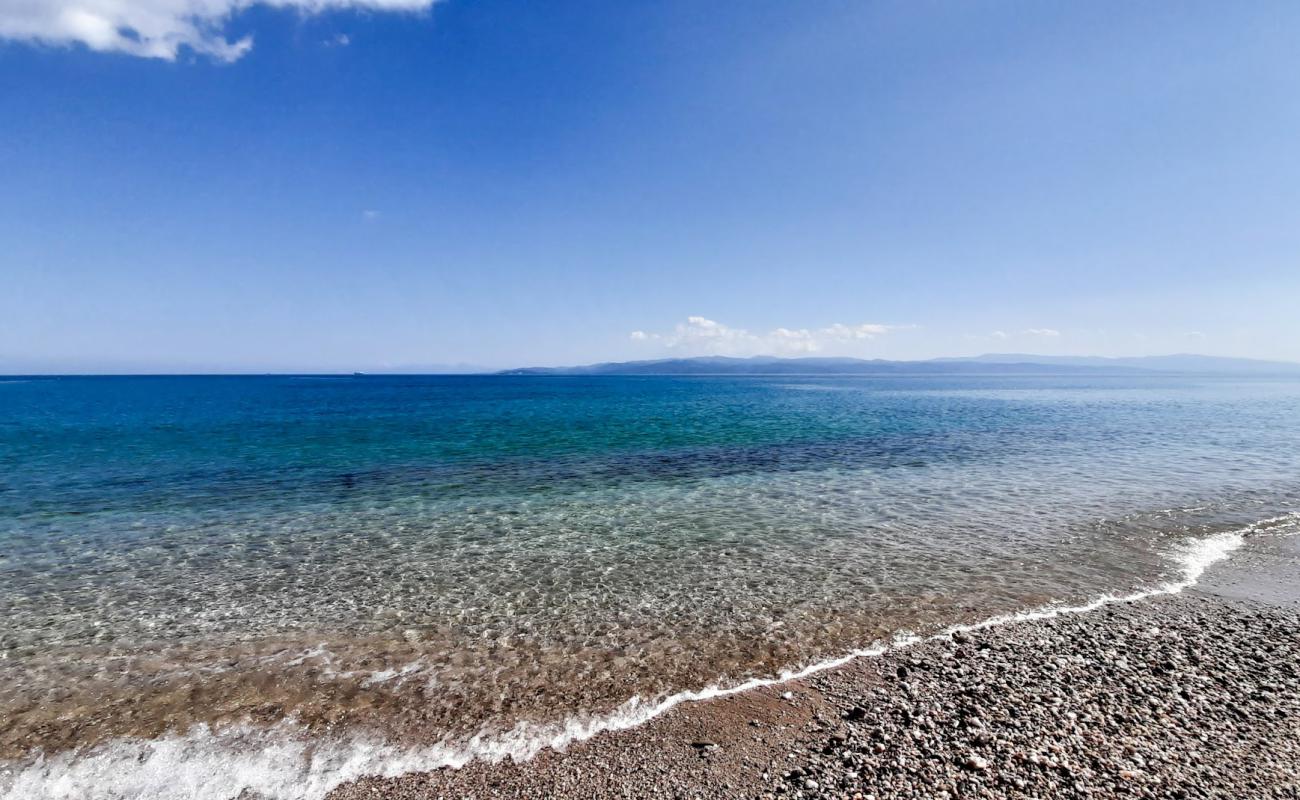 Photo of Platanias marina beach with light sand &  pebble surface