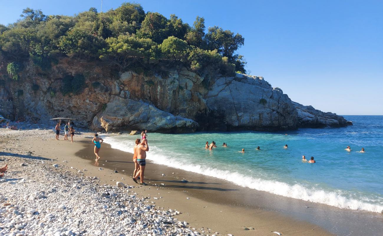 Photo of Damouchari beach with white sand & pebble surface