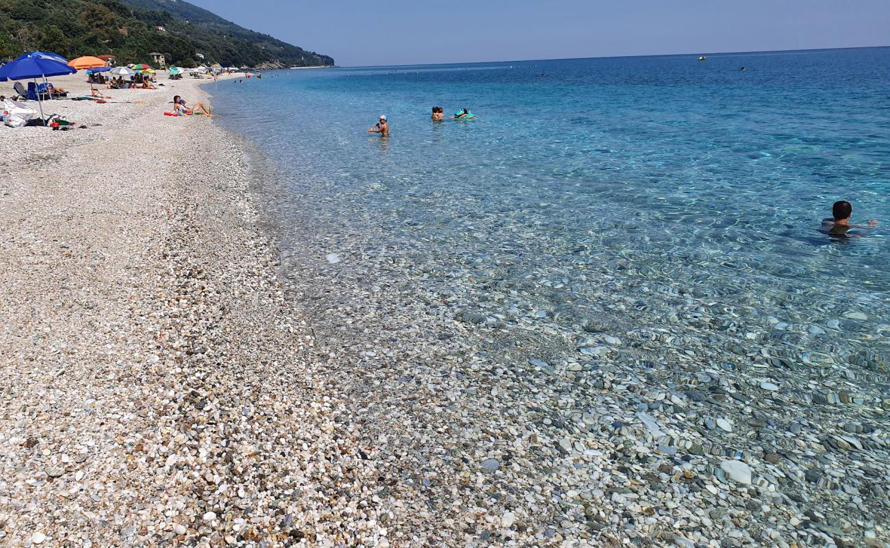 Photo of Chorefto Beach with light fine pebble surface