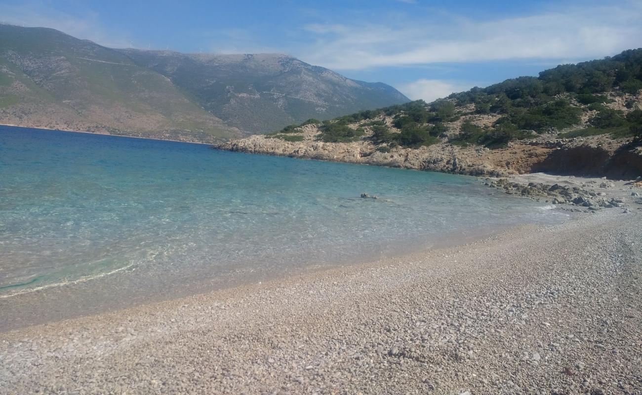 Photo of Porto Germeno 2nd secret beach with light fine pebble surface